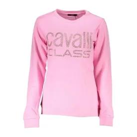 Cavalli Class Pink Cotton Sweater