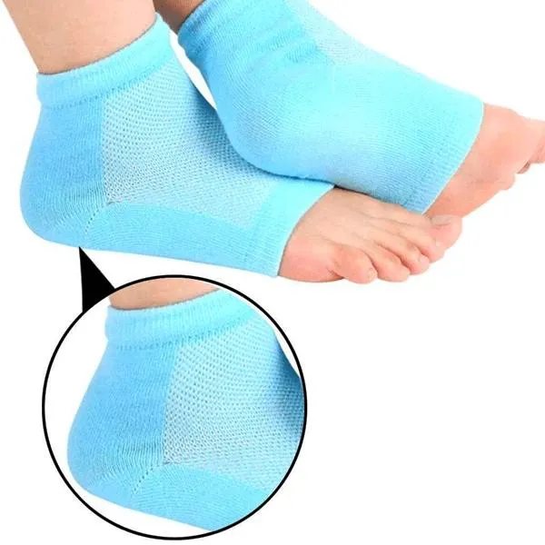 0343 Heel Pain Relief Silicone Gel Heel Socks (Multicolor)