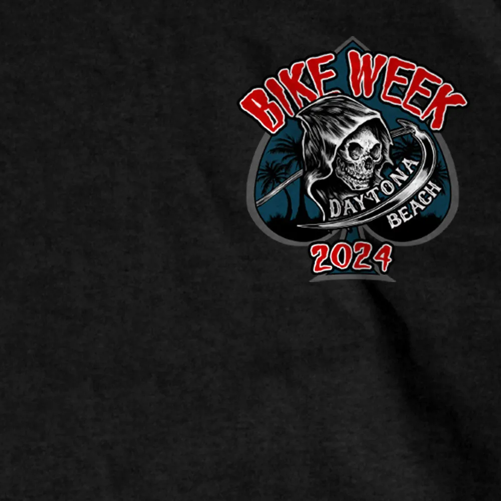 2024 Daytona Bike week Reaper Rider Black T-shirt EDM1198