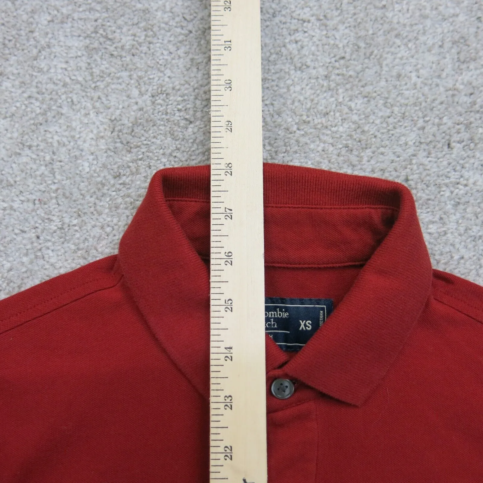 Abercrombie & Fitch Mens Polo Shirt Short Sleeves Logo Red Size X Small