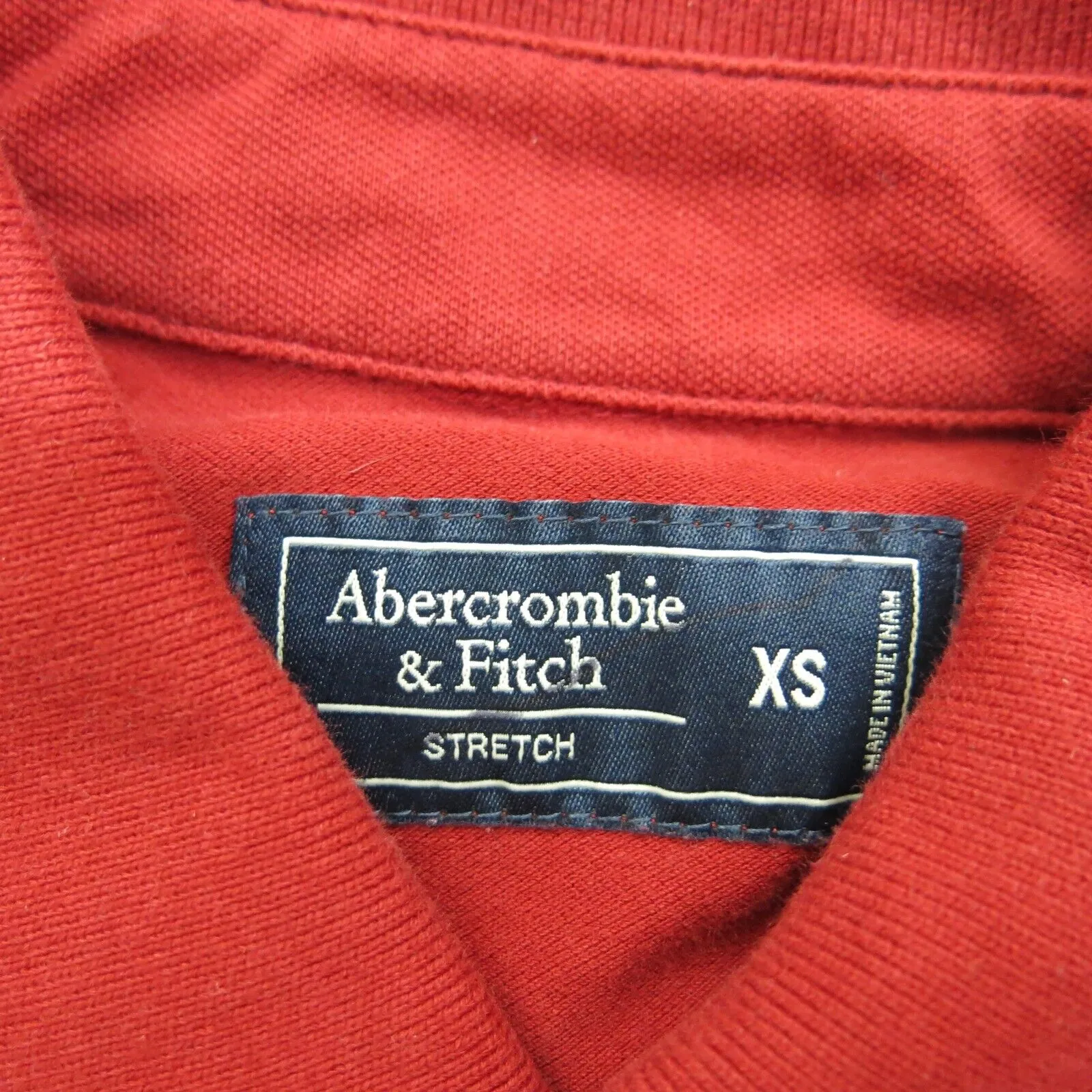 Abercrombie & Fitch Mens Polo Shirt Short Sleeves Logo Red Size X Small