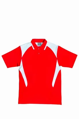 Active Golf Polo - Red/White