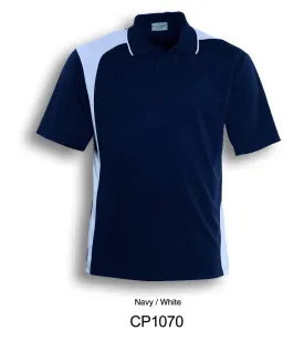 Asymmetrical Golf Polo - Navy/White