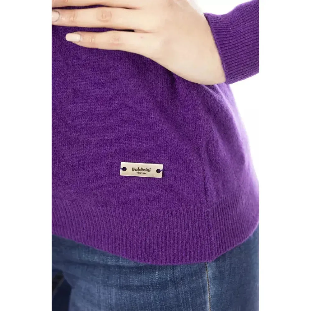 Baldinini Trend Purple Wool Women Sweater