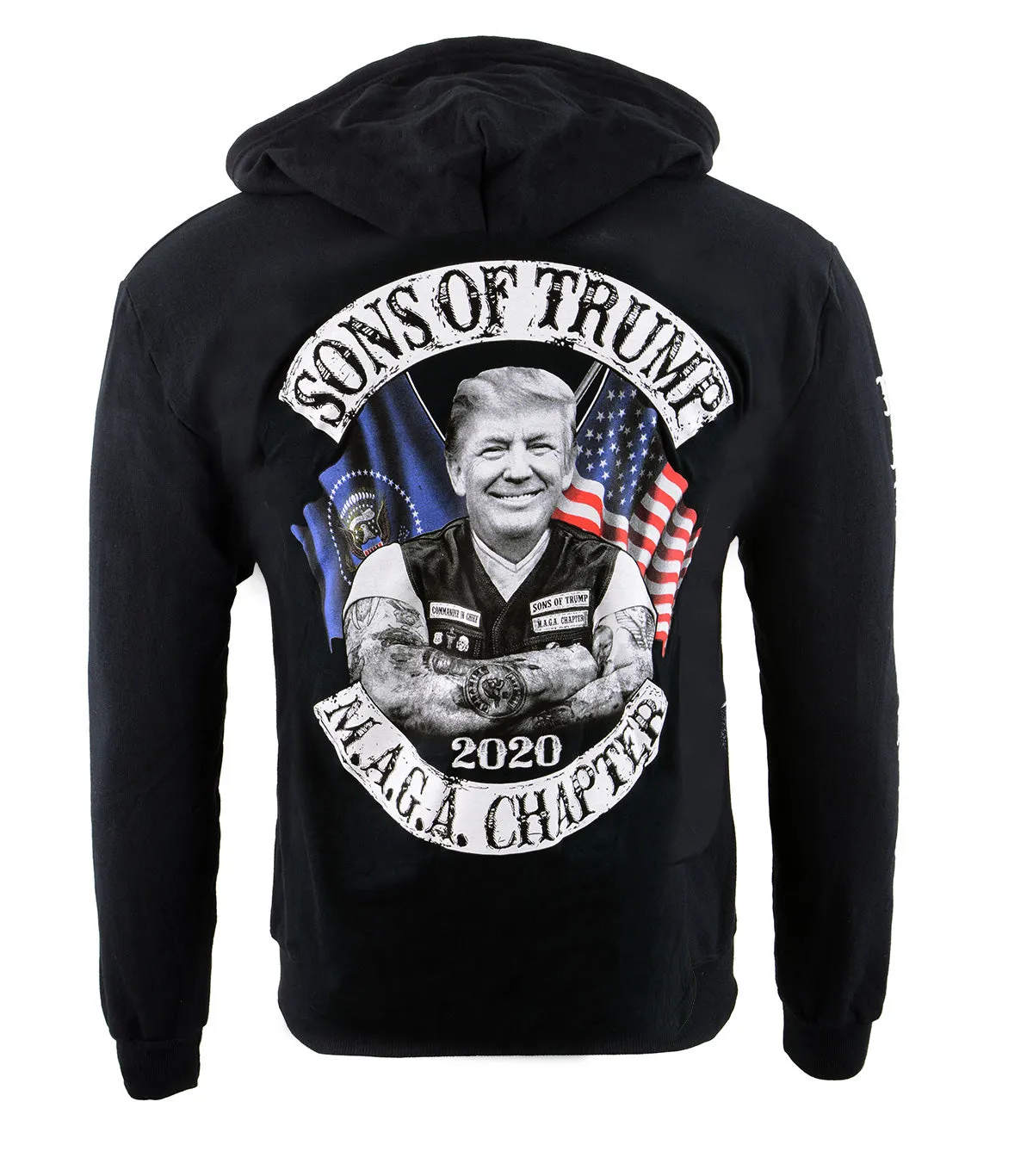 Biker Clothing Co. BCC118010 Men's Black 'Sons of Trump' Pullover