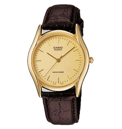 Casio MTP-1094Q-9AD Brown Leather Strap Watch for Men