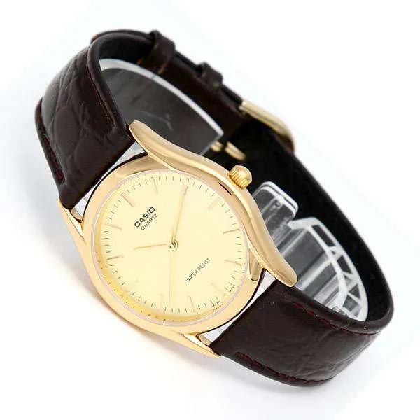 Casio MTP-1094Q-9AD Brown Leather Strap Watch for Men