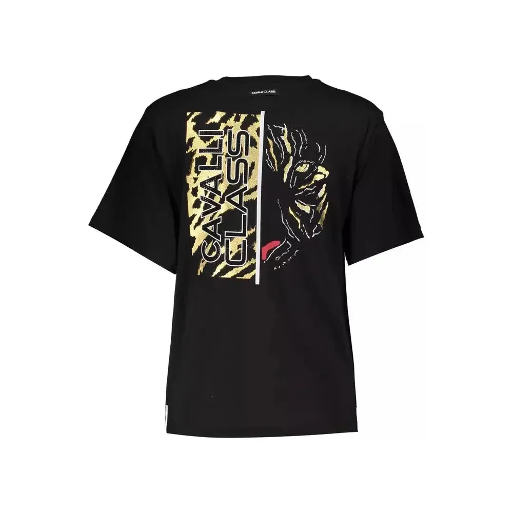 Cavalli Class Black Cotton Women T-Shirt