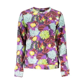 Luxurious Cavalli Class Purple Crew Neck Sweater