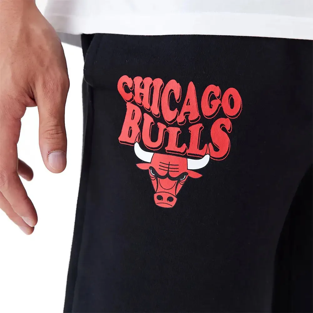 Chicago Bulls Nba Script Black Relaxed Pant