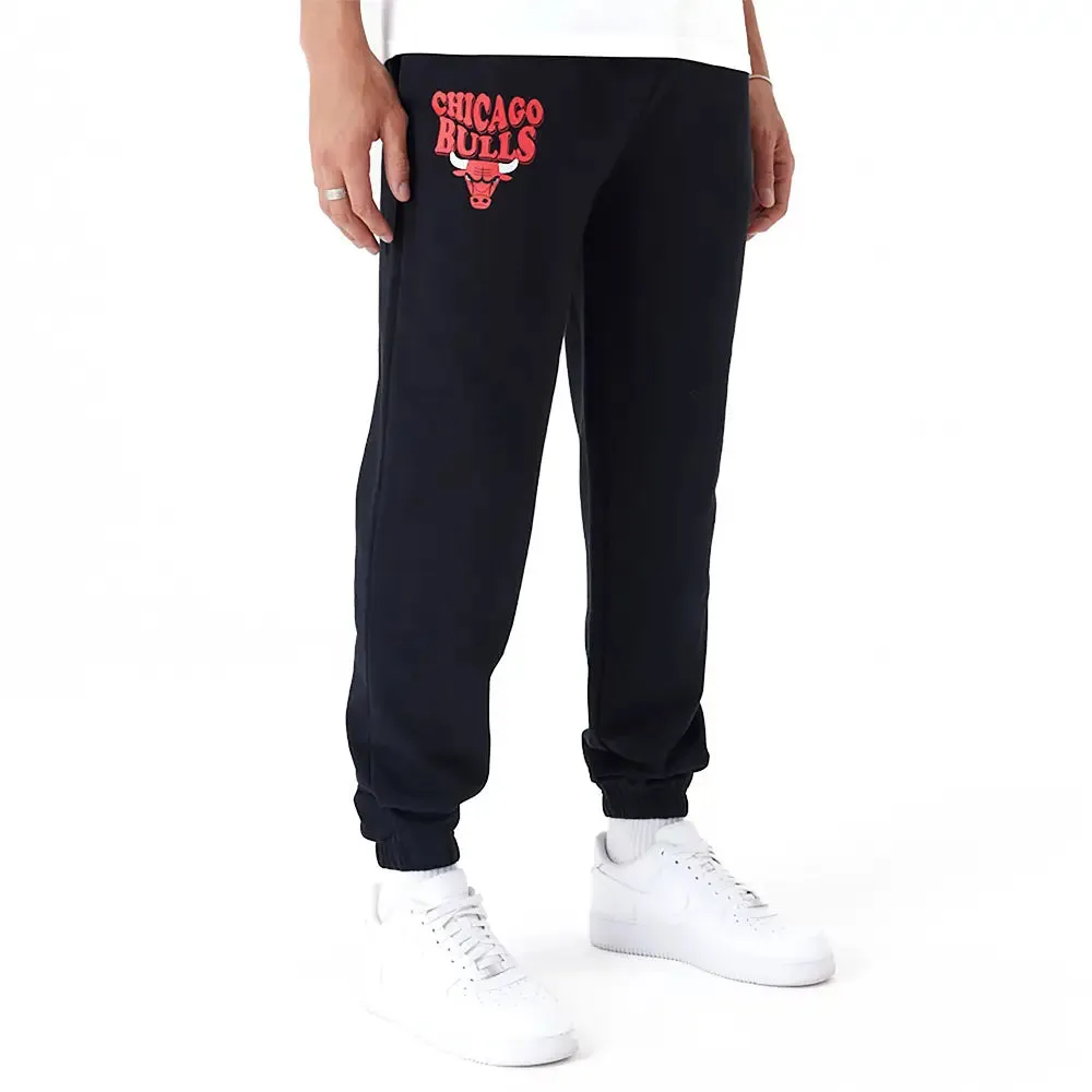 Chicago Bulls Nba Script Black Relaxed Pant