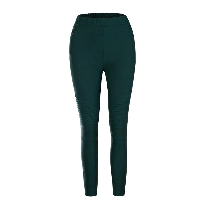 Cool High Waisted Ankle Zipper Skinny Pants Trousers