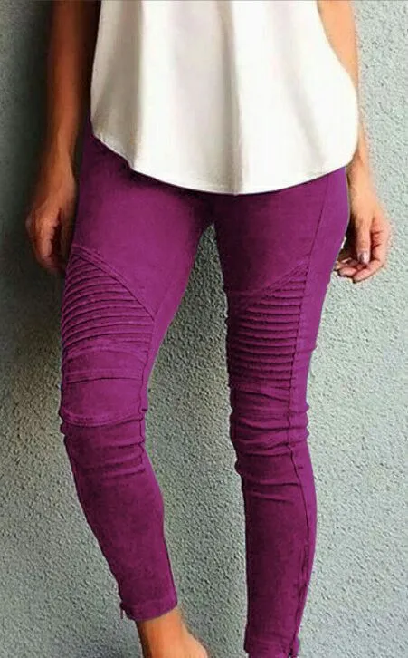 Cool High Waisted Ankle Zipper Skinny Pants Trousers