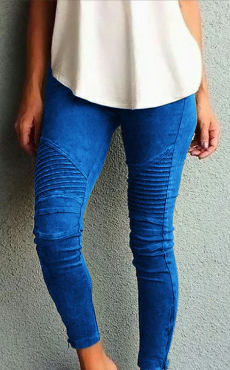 Cool High Waisted Ankle Zipper Skinny Pants Trousers