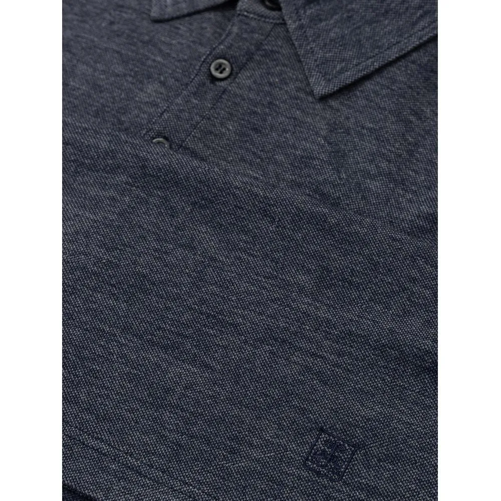 Corneliani Blue Wool Polo Shirt