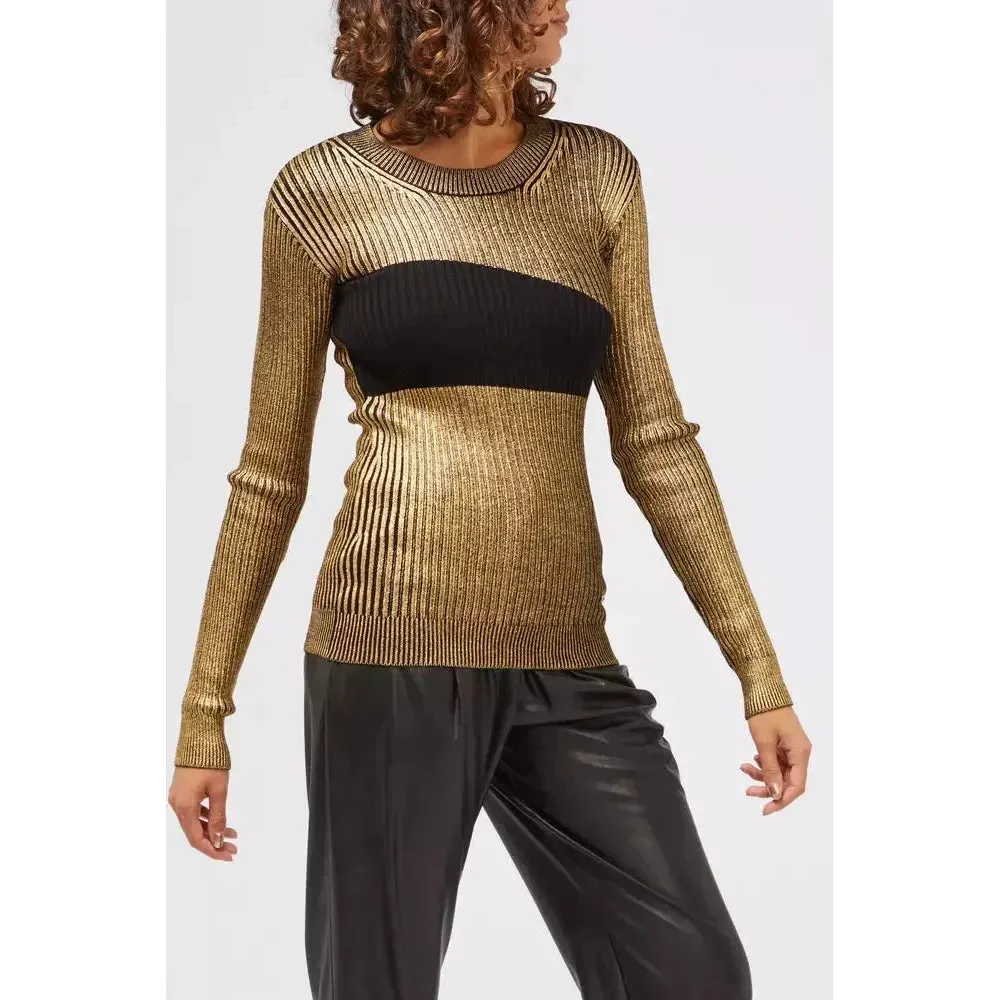 Custo Barcelona Gold Wool Women Sweater