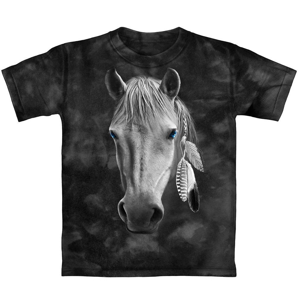 Dawhud Direct Horse Tie-Dye Adult Tee Shirt (Adult Large