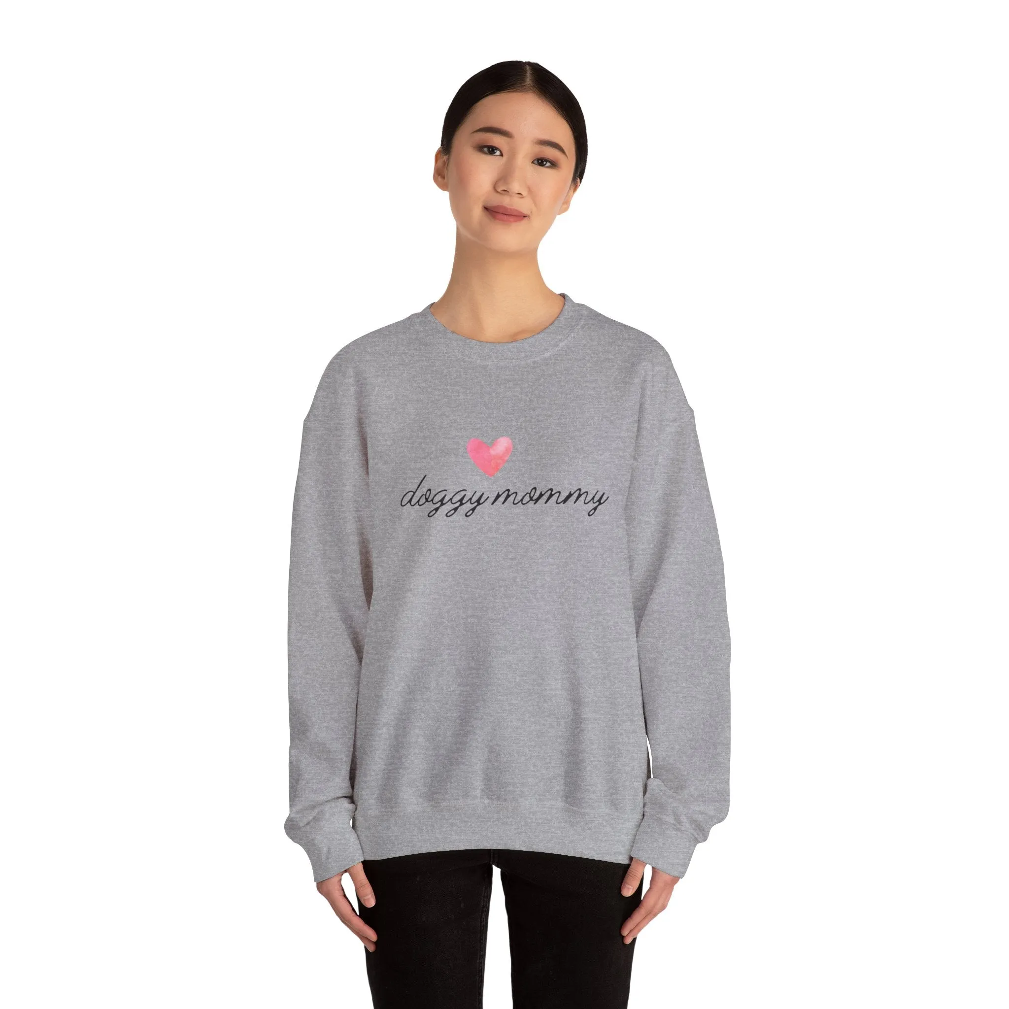 Doggy Mommy Classic Crewneck Sweatshirt with Heart Dog Lovers Gift