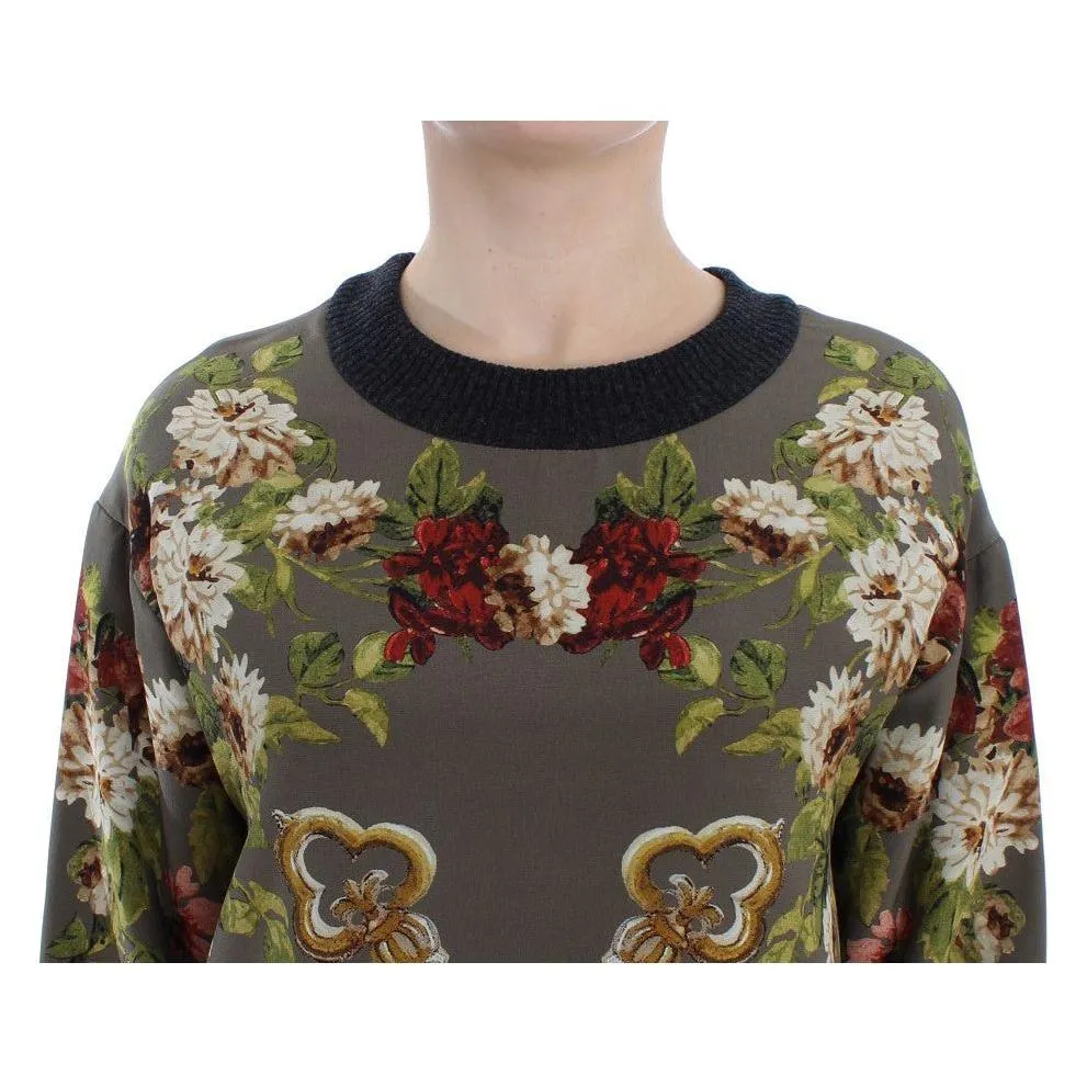 Dolce & Gabbana Enchanted Sicily Silk Crewneck Blouse