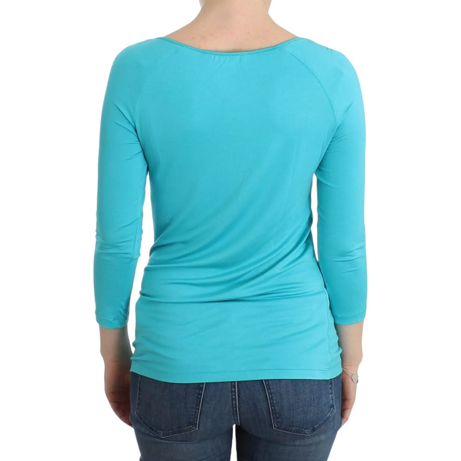 Ermanno Scervino Elegant Blue Modal Blend Top