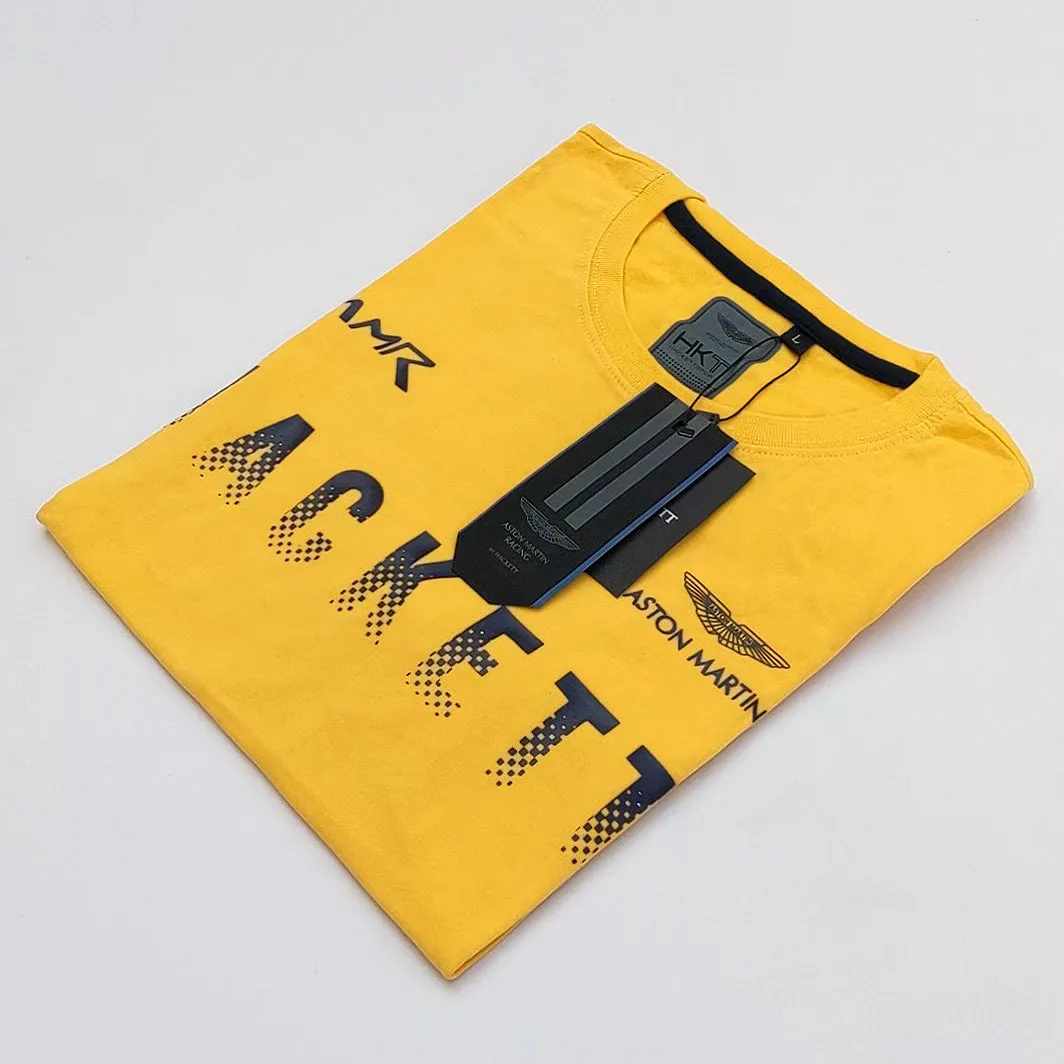 HK - Men 'Yellow' Hackett Printed T-Shirt HK689