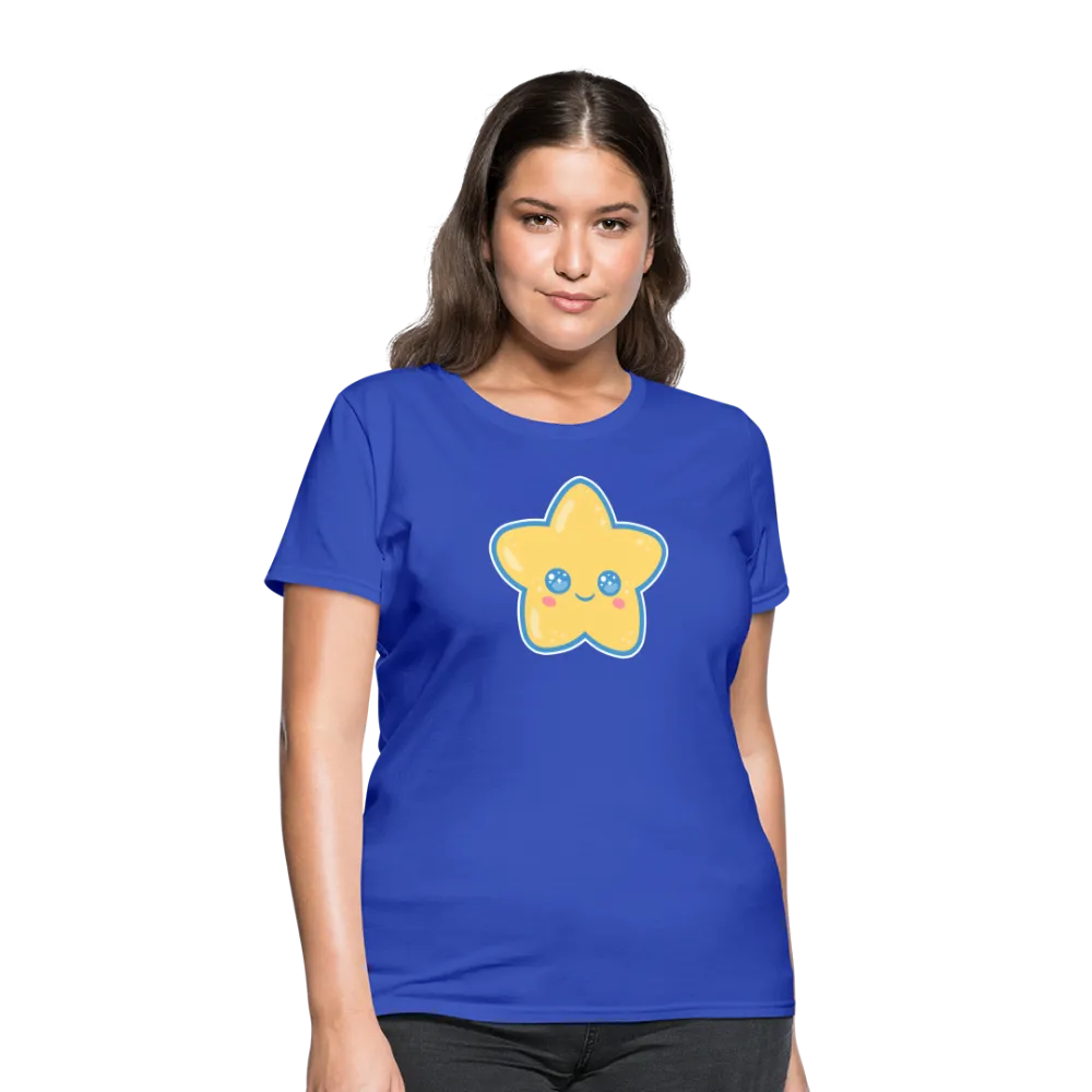 Kawaii Star Women's Royal Blue T-Shirt