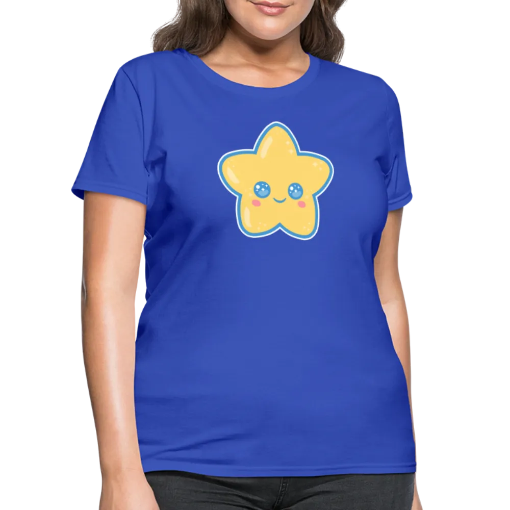 Kawaii Star Women's Royal Blue T-Shirt