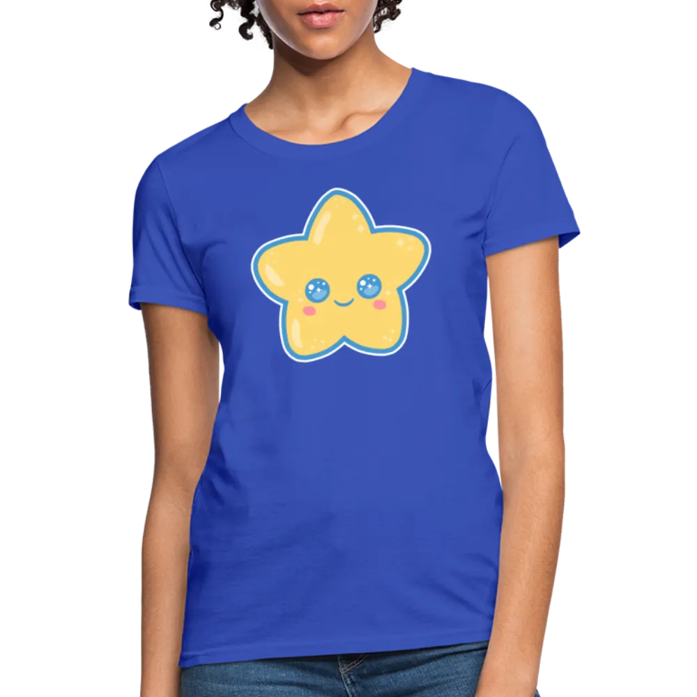 Kawaii Star Women's Royal Blue T-Shirt