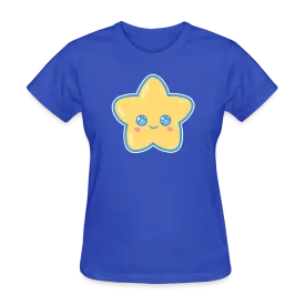 Kawaii Star Women's Royal Blue T-Shirt