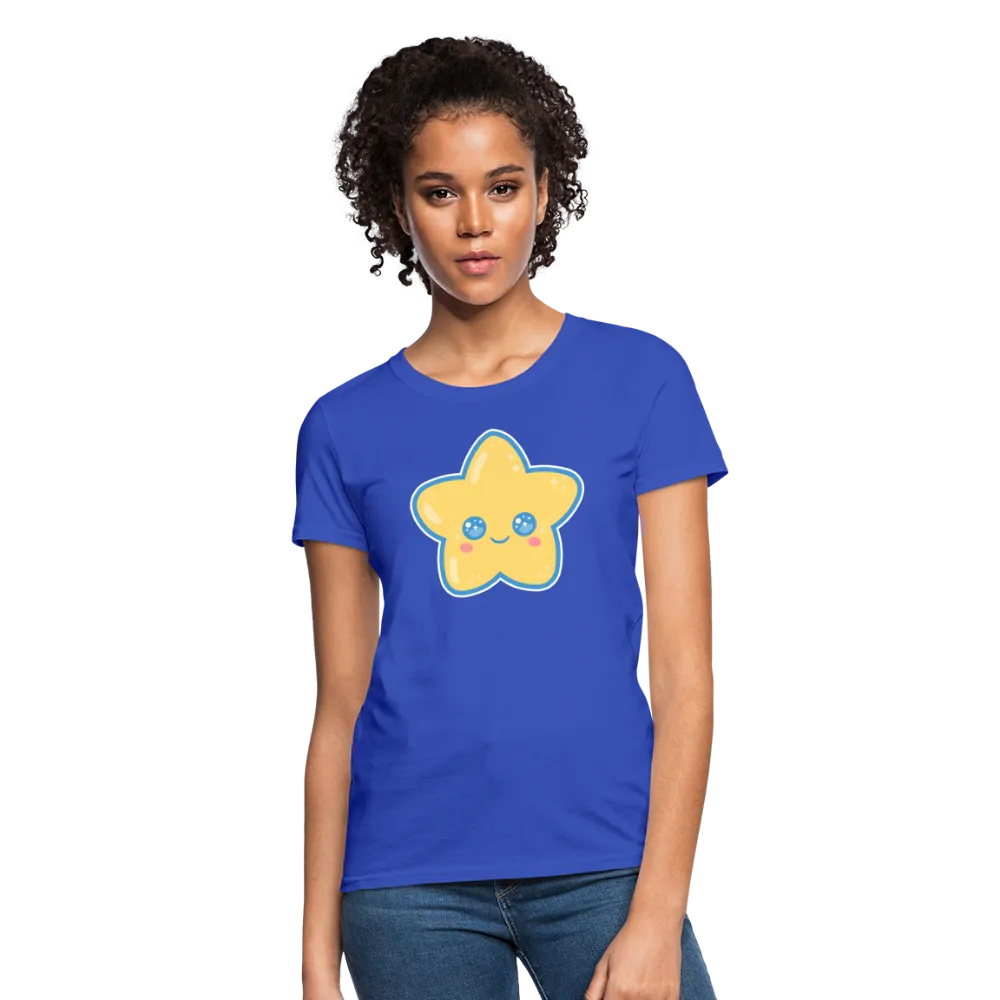 Kawaii Star Women's Royal Blue T-Shirt