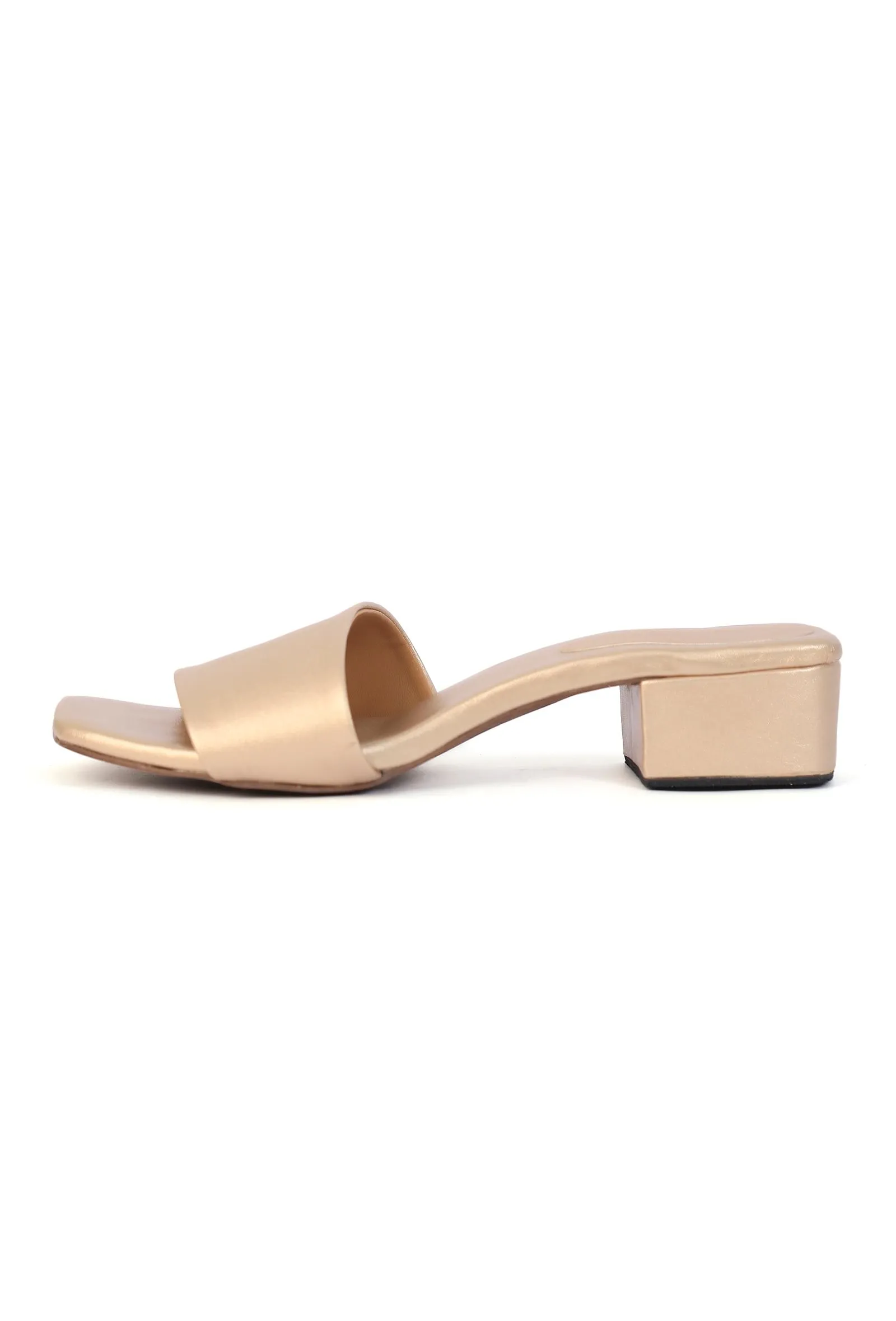 Light Golden Cruelty Free Leather Heels