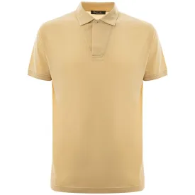 Loro Piana Yellow Silk Polo Shirt