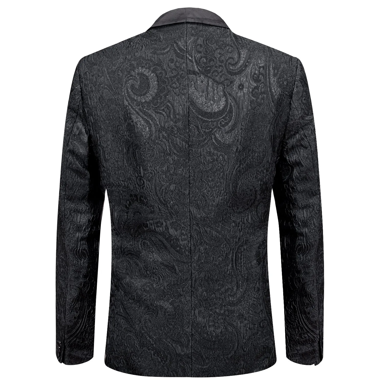 Luxury Black Paisley Men's Suit Set