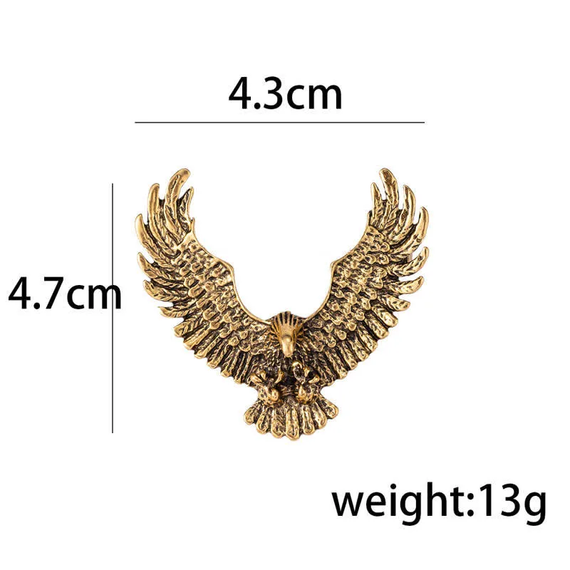 Men's Retro Eagle Spreading Wings Brooch