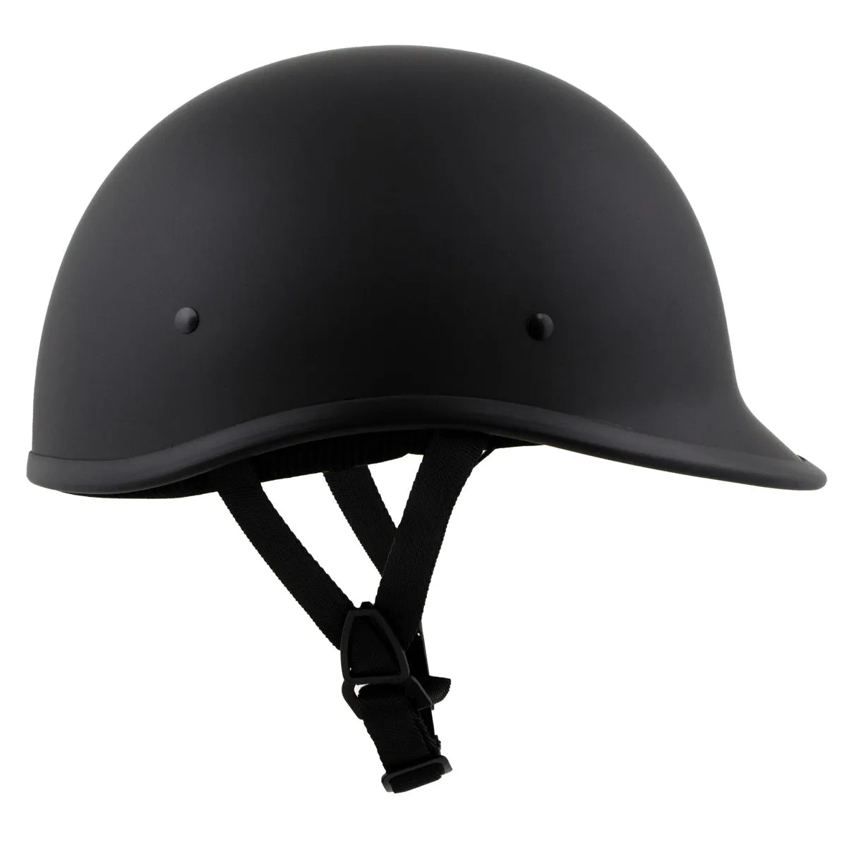 Milwaukee Helmets MPH9750DOT Dot Approved Matte Black 'Polo' Half Motorcycle Face Motorcycle Half Motorcycle Helmet for Men and Women  Biker