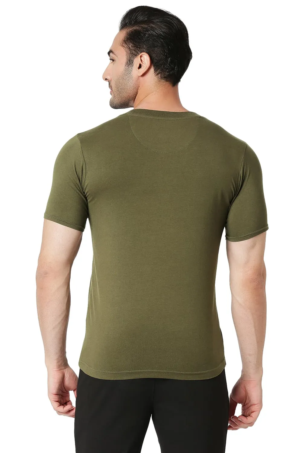 Muscle Fit Cotton Stretch Crew T-shirt