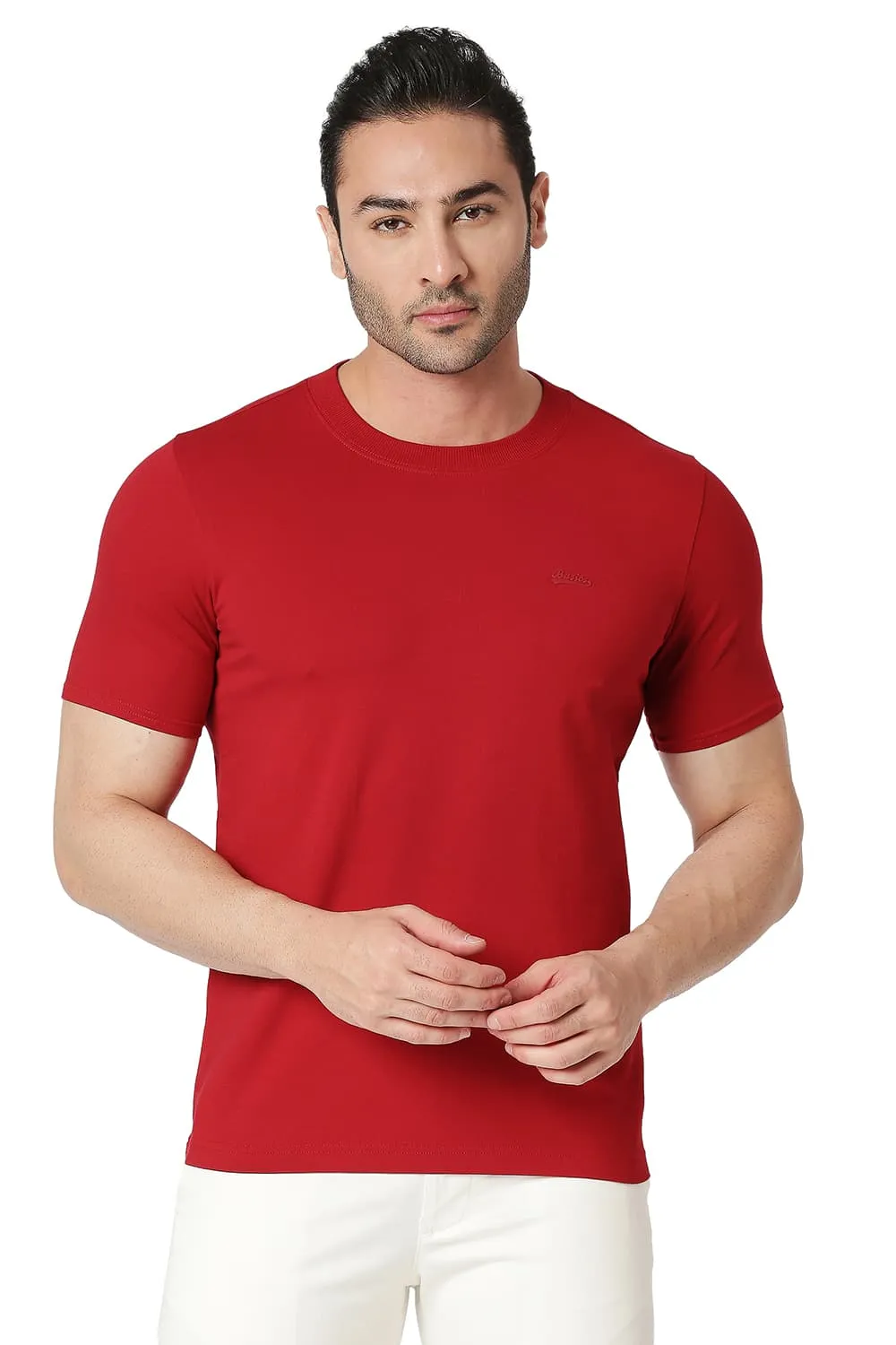 Muscle Fit Cotton Stretch Crew T-shirt