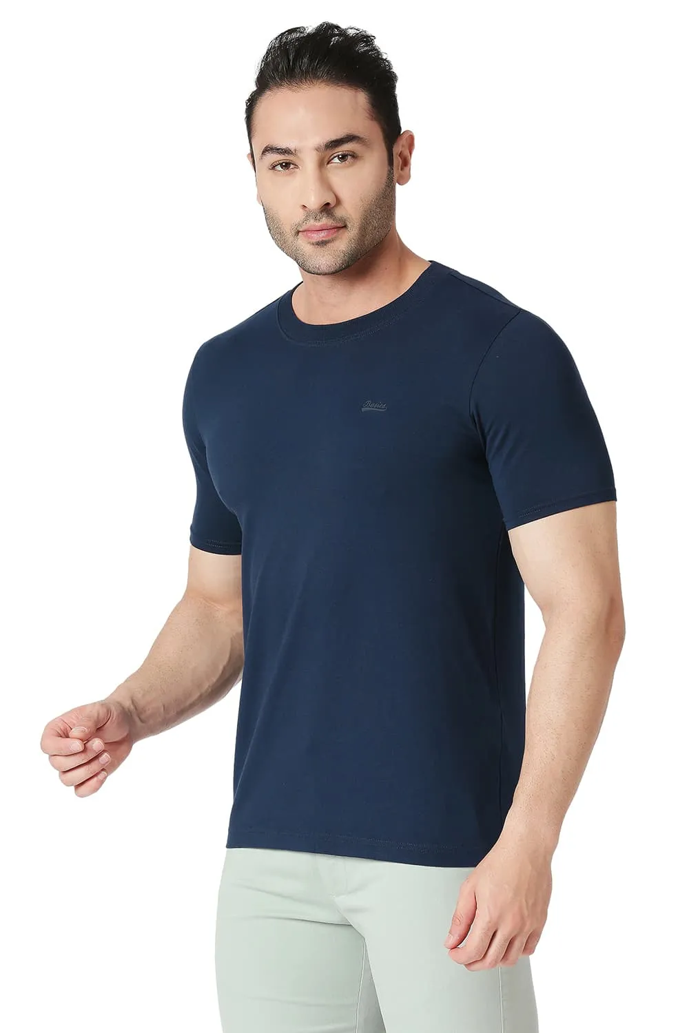 Muscle Fit Cotton Stretch Crew T-shirt