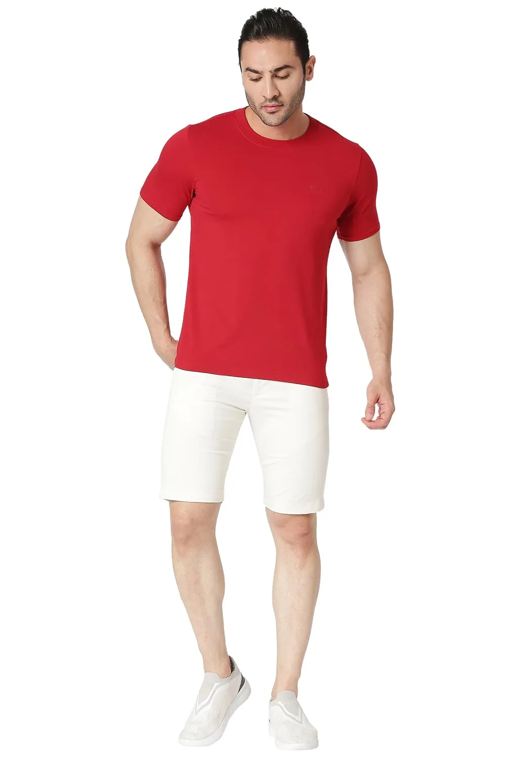 Muscle Fit Cotton Stretch Crew T-shirt