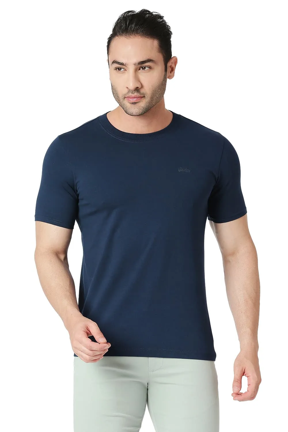 Muscle Fit Cotton Stretch Crew T-shirt