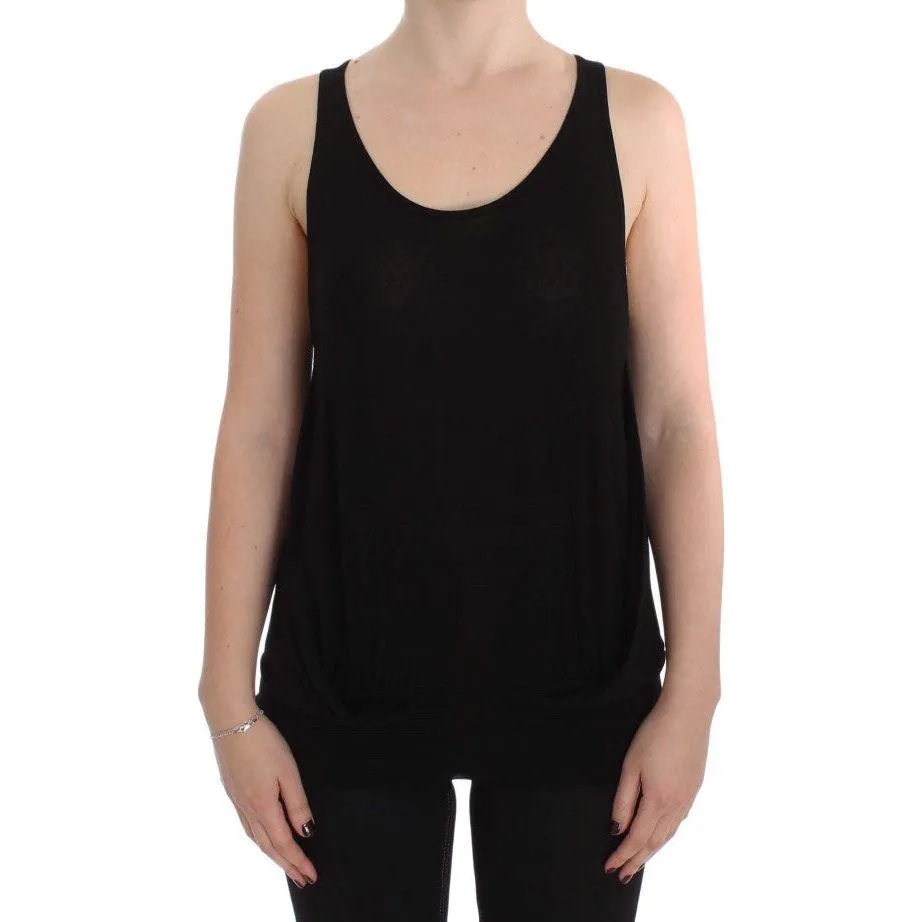 PLEIN SUD Sleek Black Cami Blouse Tank Top