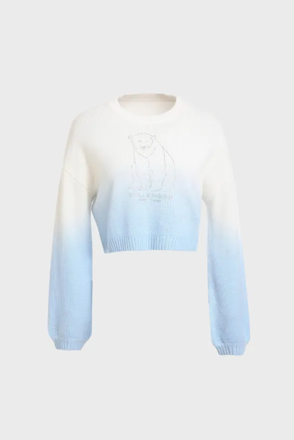 Polar Bear Cropped Cashmere Sweater