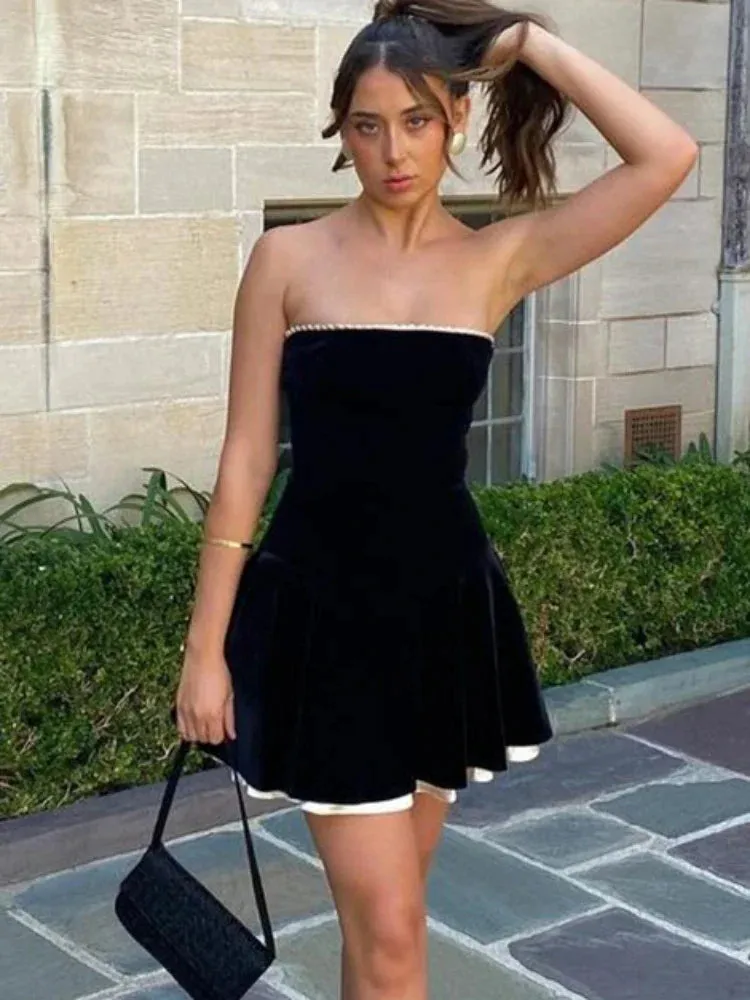 Ruffle Splice Bodycon Off Shoulder Mini Dress for Parties