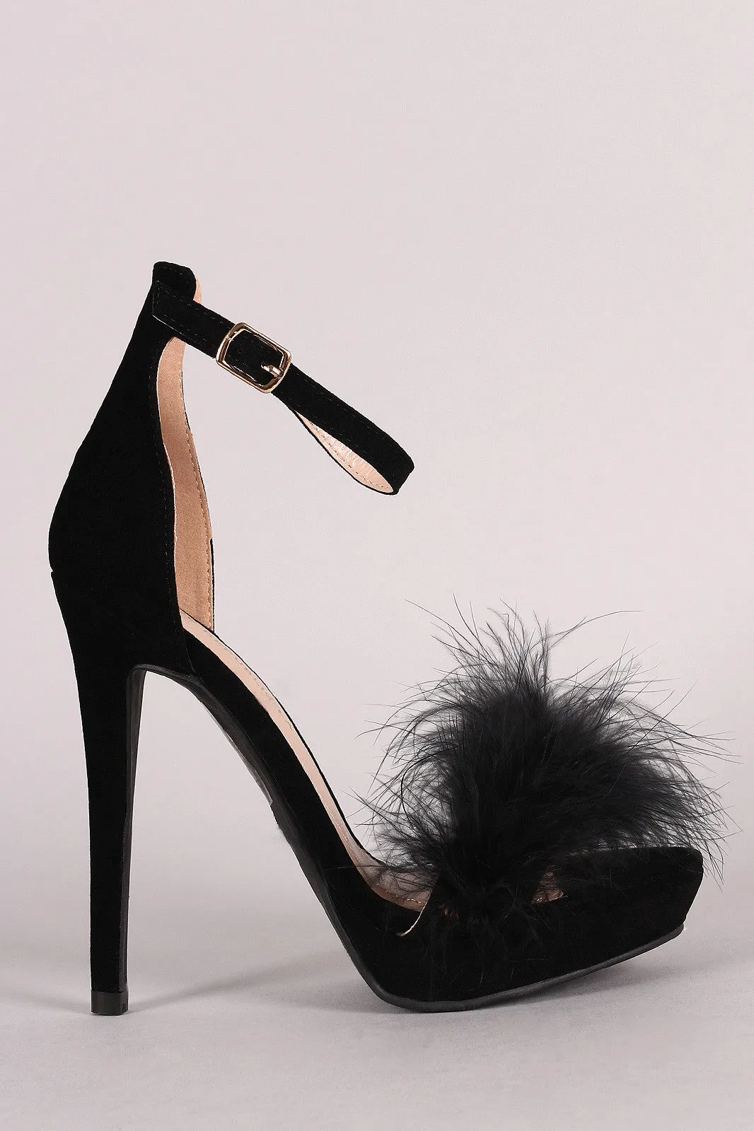 Shoe Republic Feather Strap Platform Stiletto Sandal