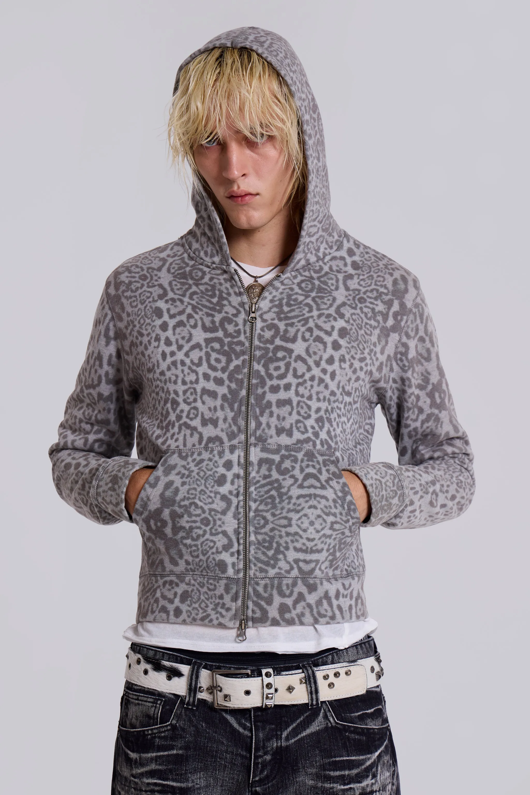 Snow Leopard Mini Monster Hoodie