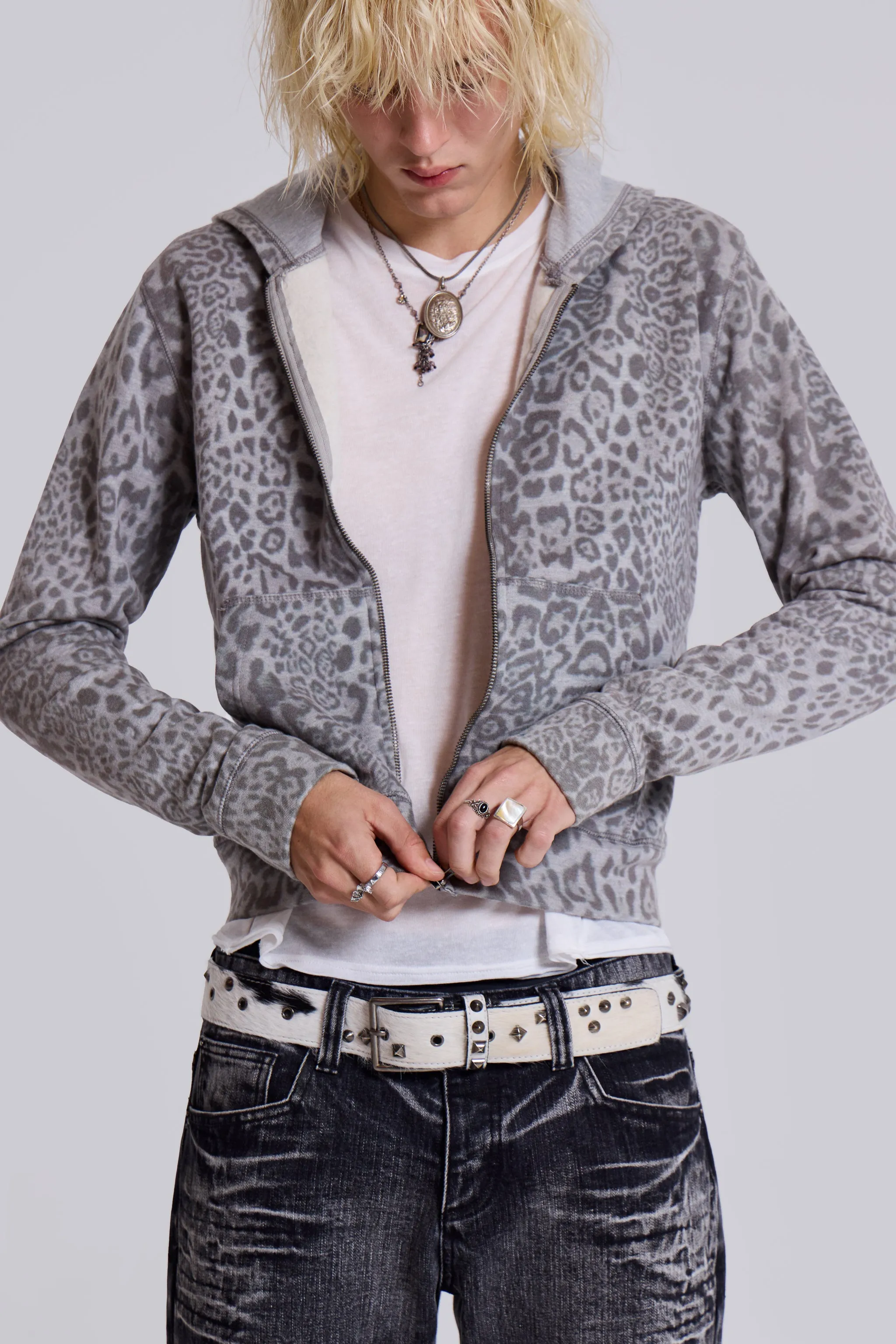 Snow Leopard Mini Monster Hoodie