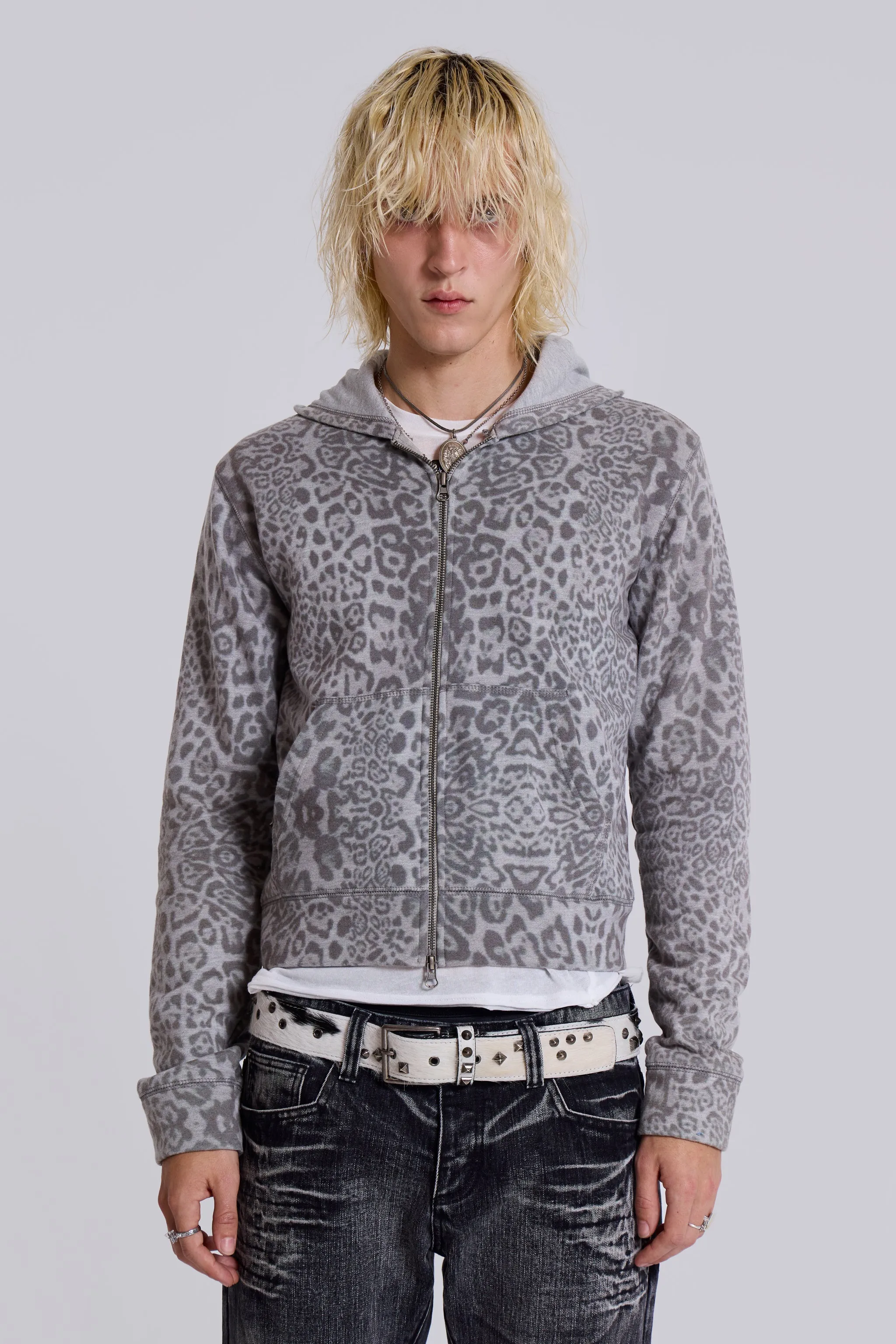 Snow Leopard Mini Monster Hoodie