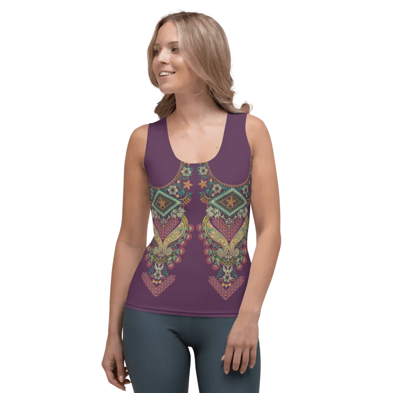 Sublimation Cut & Sew Tank Top - Indian ornament full