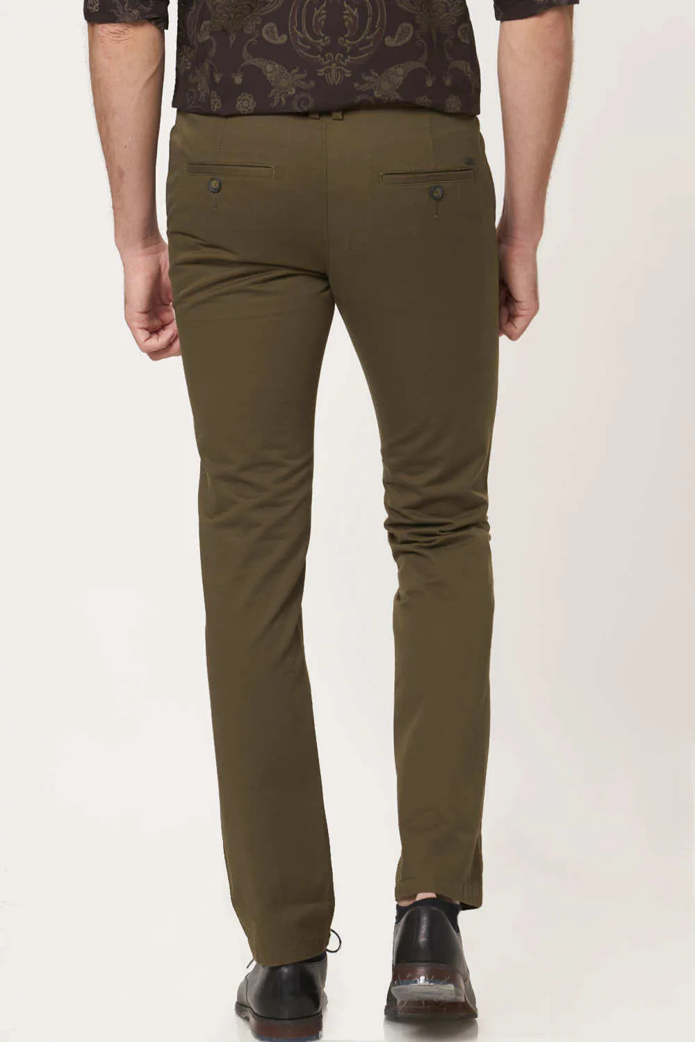 Tapered Fit Cotton Trouser