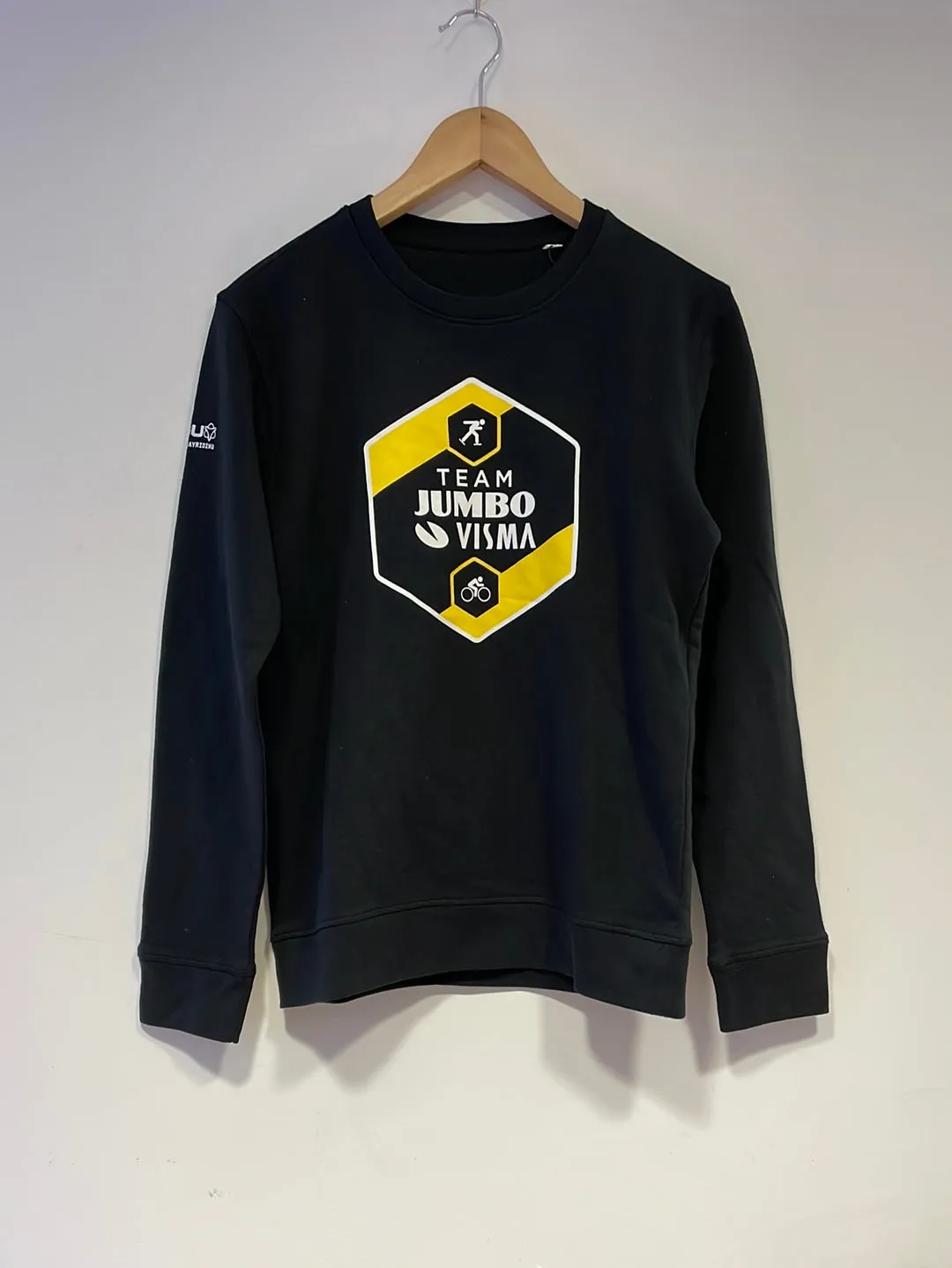 Jumbo Visma Team Black Sweater with AGU Logo - Superior Quality